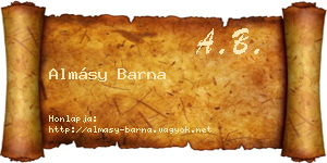 Almásy Barna névjegykártya